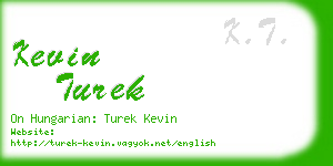 kevin turek business card